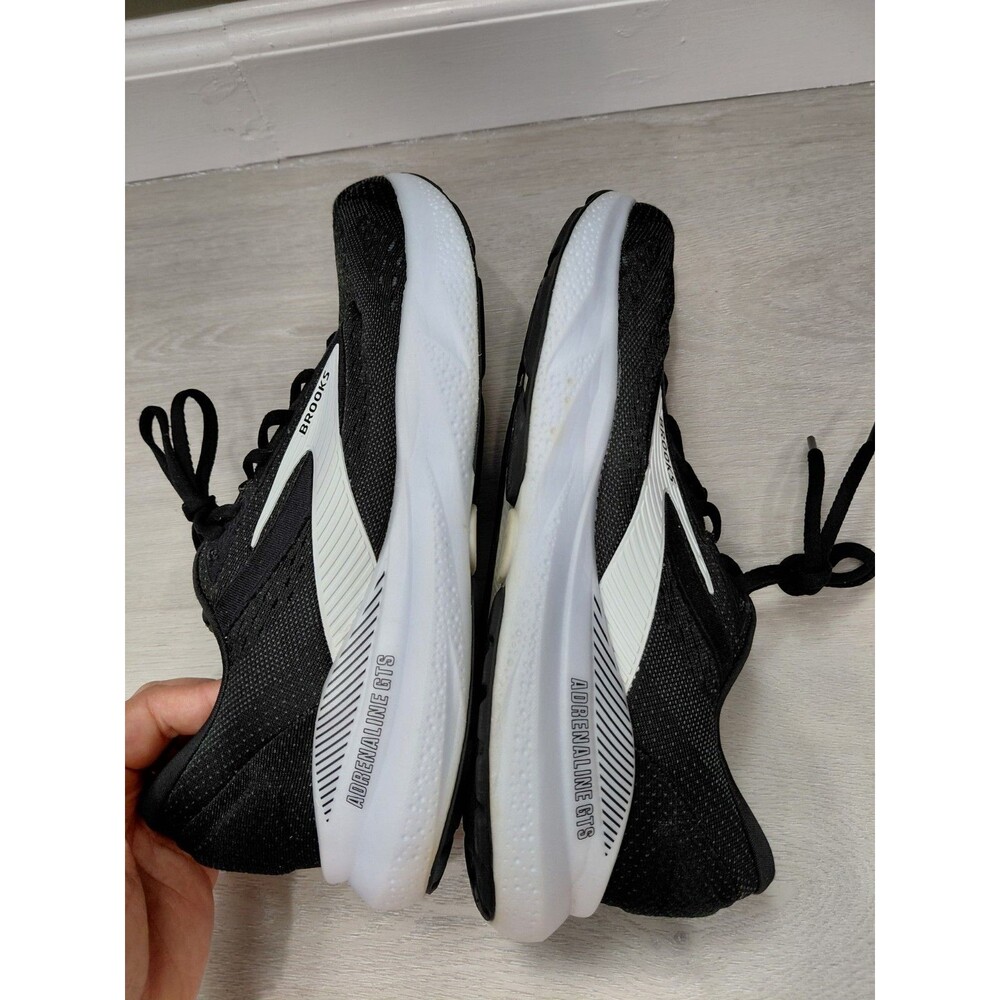 Size 9.5D- Brooks Adrenaline GTS 24 Black White Men's Sneakers - Picture 6 of 16